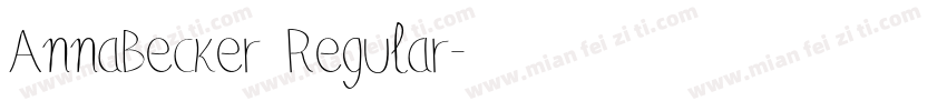 AnnaBecker Regular字体转换